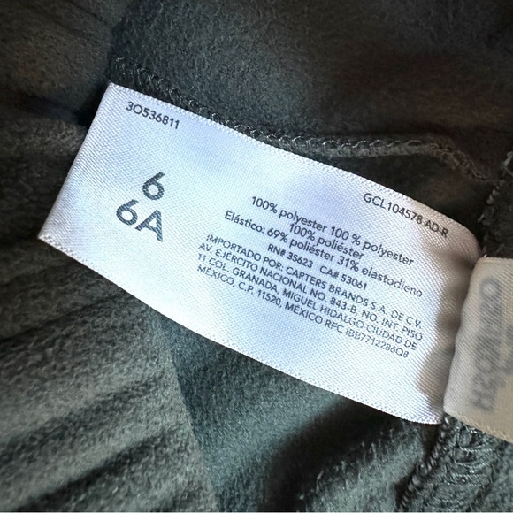 ⭐️ 5 for $25 Oshkosh B’Gosh Kids Dark Gray Fleece Pants Size 6 - Picture 4 of 4